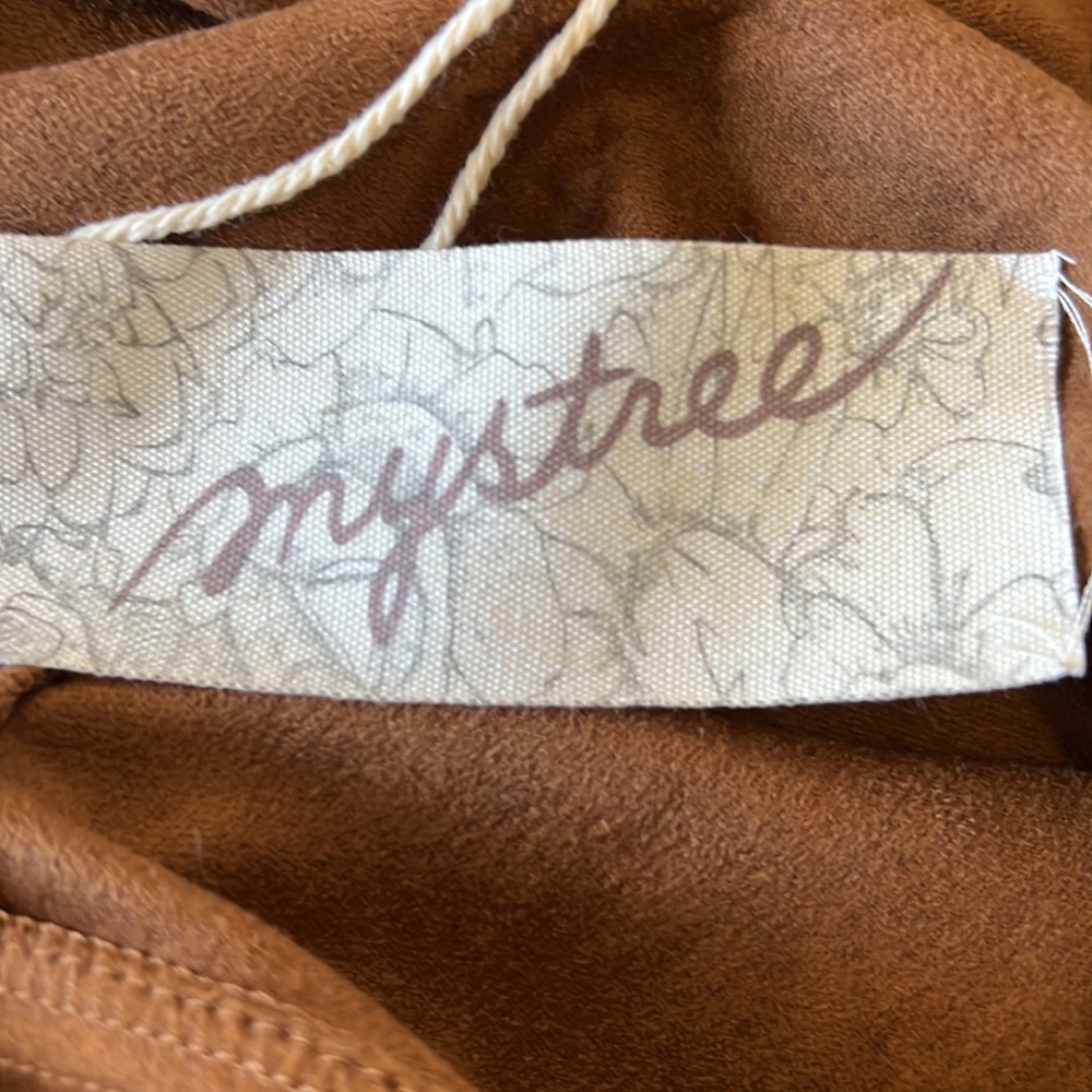 Mystree Fringe back faux suede Shacket- NWT - Picture 7 of 11